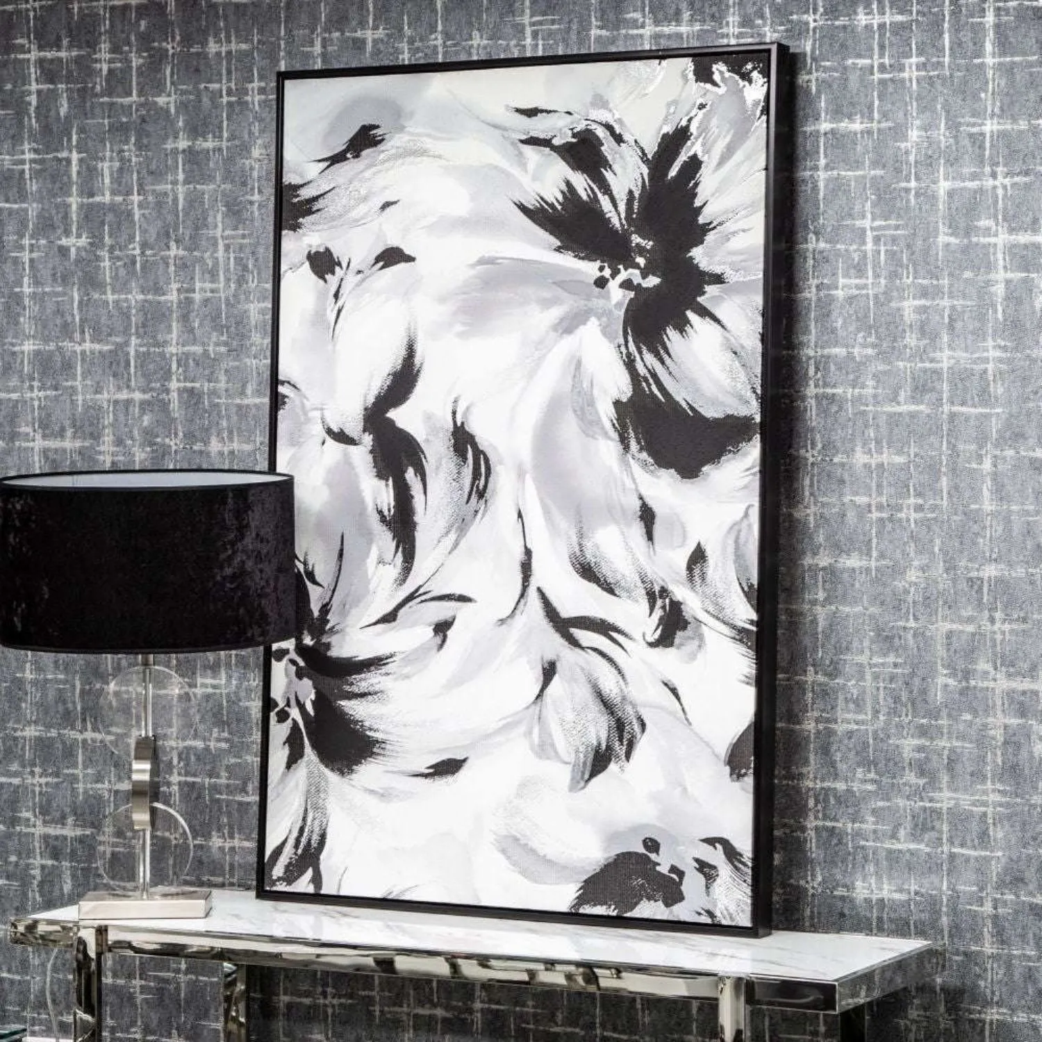 Mint Homeware Large Blossom With Foil And Hand painted Effect