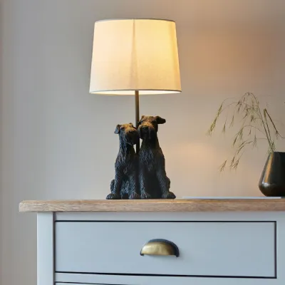 Westie 2 Dog Base Table Lamp