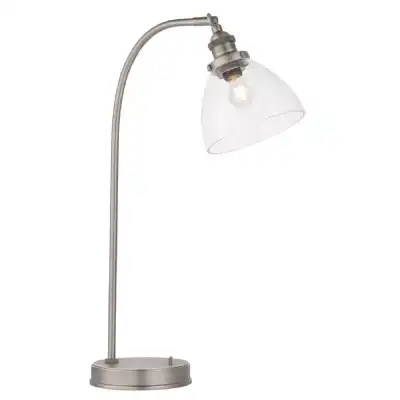 Glass Silver 1 Table Light Brushed Silver