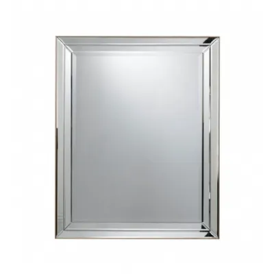 Mirrored Glass Bevelled Large Silver Rectangular Wall Mirror
