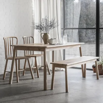 Modern Nordic Light Oak 4 Person Dining Table 150 x 90cm