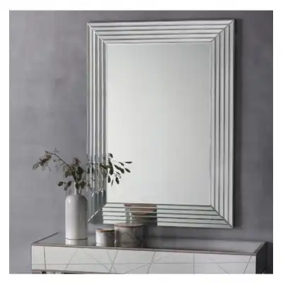 Convex Mirrored Glass Layered Frame Wall Hanging Mirror