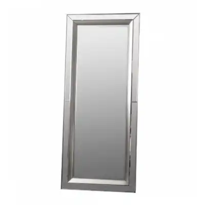 Silver Rectangular Leaner Floor Mirror
