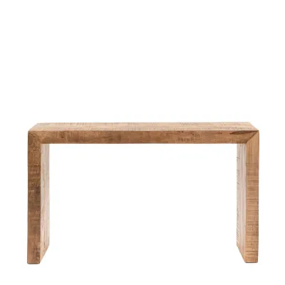 Chunky Rustic Natural Mango Wood Console Table 140cm Wide
