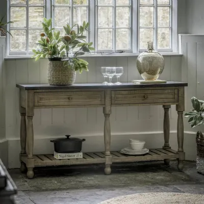 Wooden Console Table with 2 Drawers