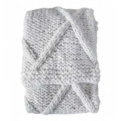 Knit Diamond Throw Cream