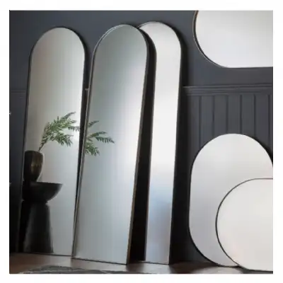 Champagne Thin Arched Wall Mirror