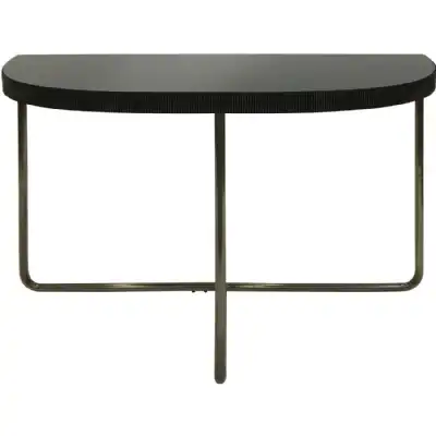 Half Moon Console Table Black Tinted Glass
