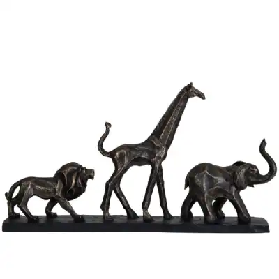 Bronze Jungle Safari Sculpture