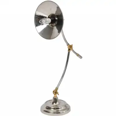 Haku Brass and Steel Adjustable Table Lamp