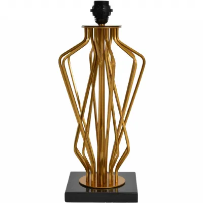 Brass Spindle Mesh Table Lamp Base Only