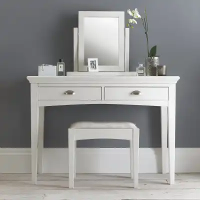 White Painted Dressing Table 2 Drawers