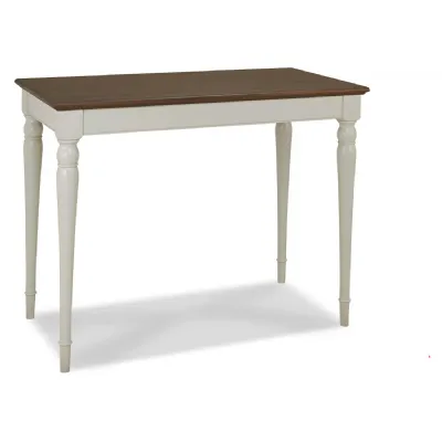 Grey Painted Bar Table Dark Wood Top