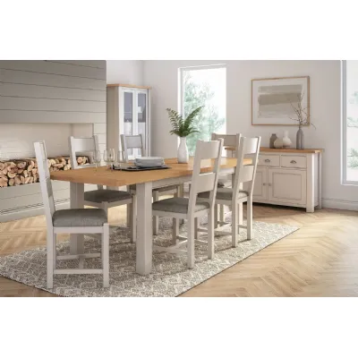 Grey Wooden 120 to 165cm Extending Dining Table