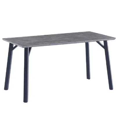 1.8m Fixed Top Dining Table Concrete effect