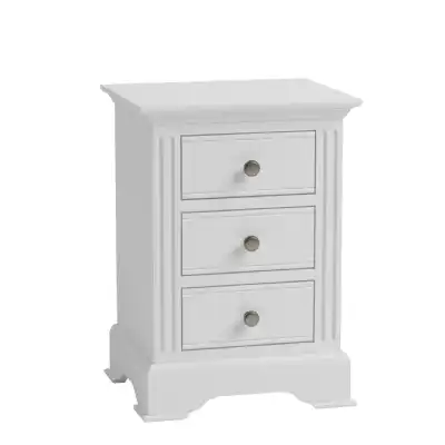 Pair Of Modern White Painted Bedside Tables