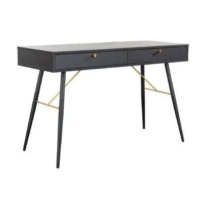 Black and Copper Console Table 120cm Wide