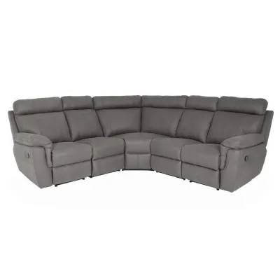 Modern Grey Fabric Armless Sectional Corner Group Sofa