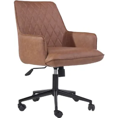 The Chair Collection Tan Diamond Stitch Office