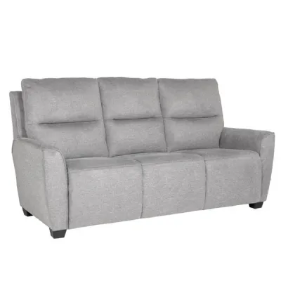 Natural Chenille Fabric Textured 3 Seater Fixed Sofa