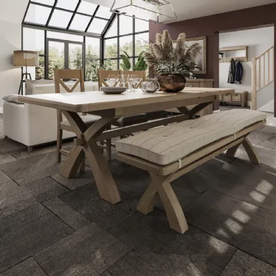 Large Oak 8 to 10 Seater Extending Dining Table
