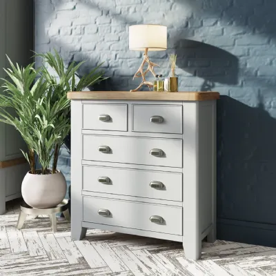 HOP Bedroom Grey 2 Over 3 Chest of Drawers
