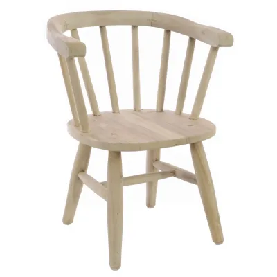Solid Wood Small Childs Farmhouse Style Carver Chair