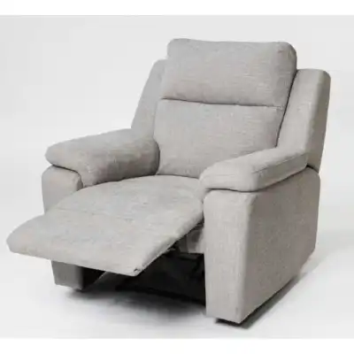 Beige Fabric Padded Manual Recliner Armchair