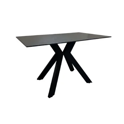 Black Sintered Stone Rectangular Dining Table