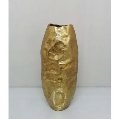 Mint Homeware Large Oval Uneven Vase Rough Gold