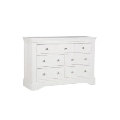 Modern White Wooden Chest of 8 Drawers Pedestal Base