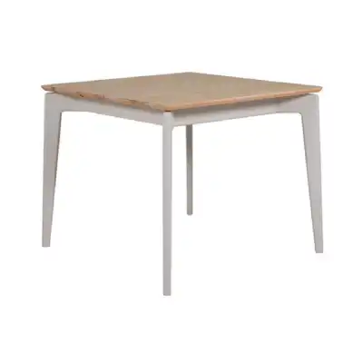 Taupe Wood Oak Top Small Square Dining Table