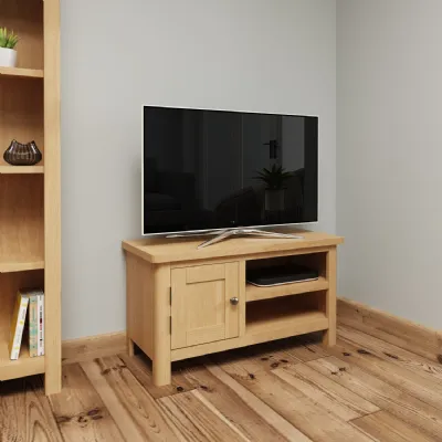 Rustic Oak Small TV Cabinet