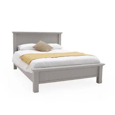 Grey Wooden Low Footend Double Bed