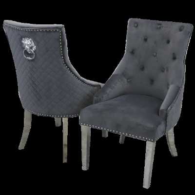 Bentley Chair (Lion Knocker, Quilted Back)