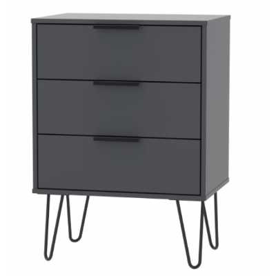 New York 3 Drawer Chest with Hairpin Legs
