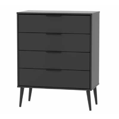 New York 4 Drawer Chest with Wooden Legs