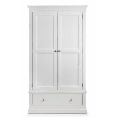 Clermont 2 Door 1 Drawer Wardrobe (White)
