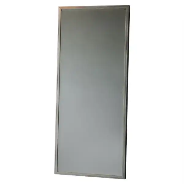Rectangular Silver and Gold Leaner Wall Mirror Bevelled Glass 150x60cm