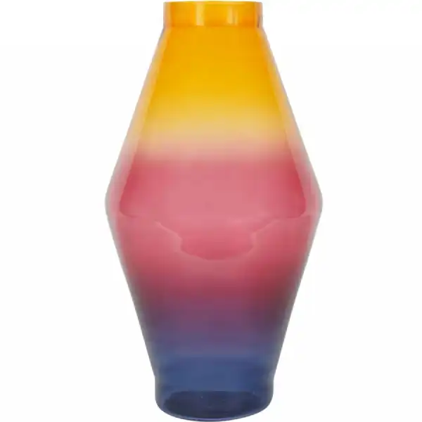 Tropical Sunset Ombre Large Glass Vase