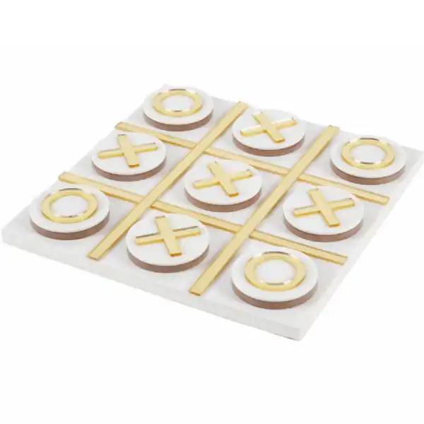 Rowena White and Gold Noughts and Crosses