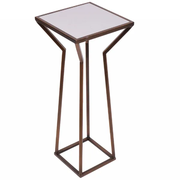 Hylas Antique Copper Frame Ceramic Single Side Table