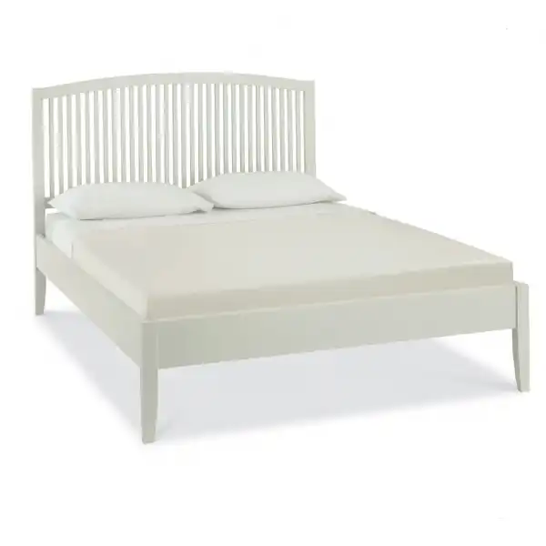 Grey Painted Slatted Arched Bed 4ft Small Double