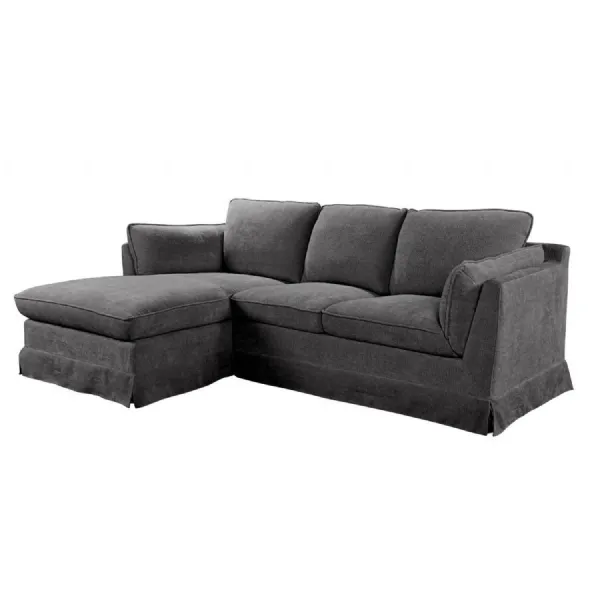 Charcoal Fabric Left Hand Facing Corner Group Sofa