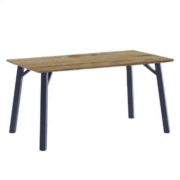 The Table Collection 1.8m Fixed Top Dining Table Oak effect