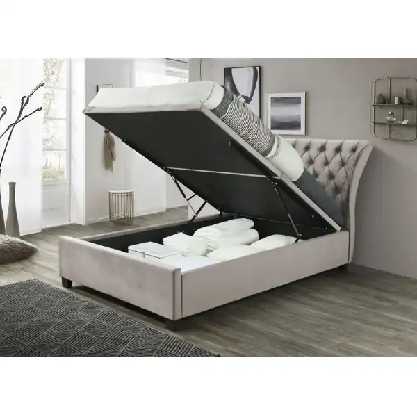 4ft 6in Ottoman Bed Grey