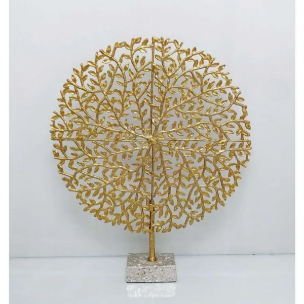 Mint Homeware Large Round Sculpture Gold And Nickel