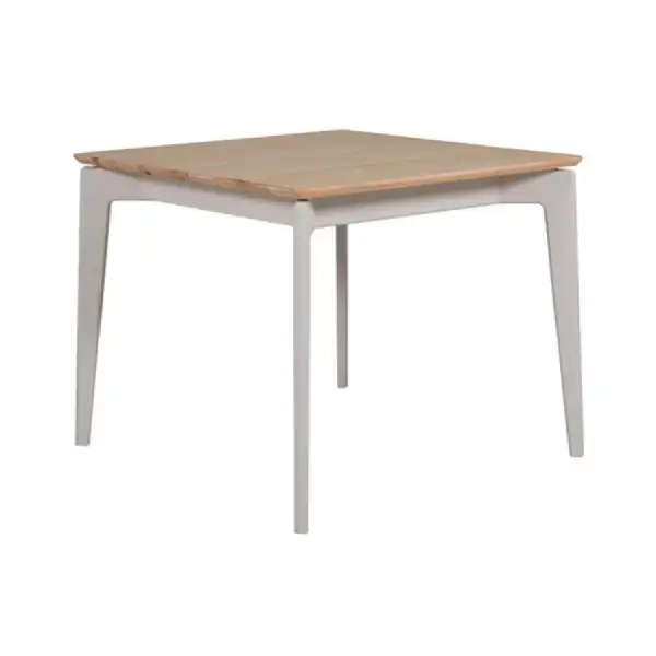 Taupe Wood Oak Top Small Square Dining Table