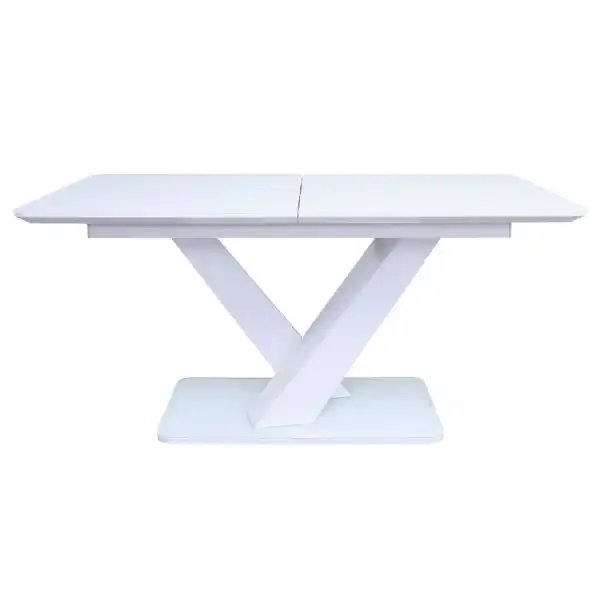 White Gloss Finish 160 to 200cm Extending Dining Table