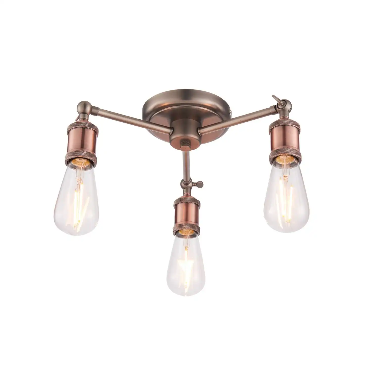 Aged Copper Pewter Hal 3 Ceiling Light